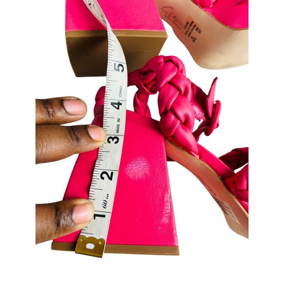 Circus by Sam Edelman Flamingo Pink Mable Braided Strap Heels Sandals 8M EU 38 - Picture 9 of 9